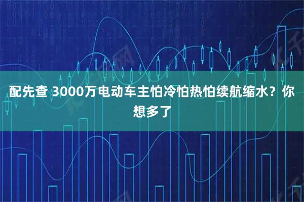 配先查 3000万电动车主怕冷怕热怕续航缩水?你想多了