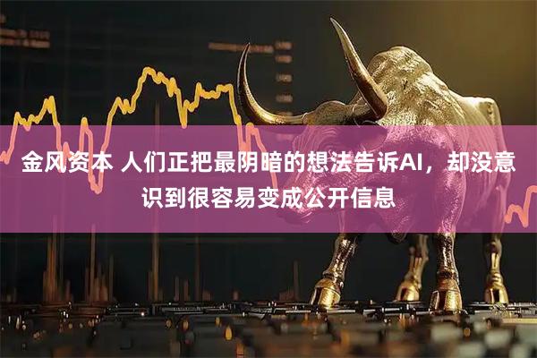 金风资本 人们正把最阴暗的想法告诉AI，却没意识到很容易变成公开信息
